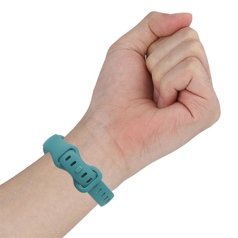 22mm Watch Strap Replacement Adjustable Silicone Wrist Band Bracelet with 8-shaped Buckle