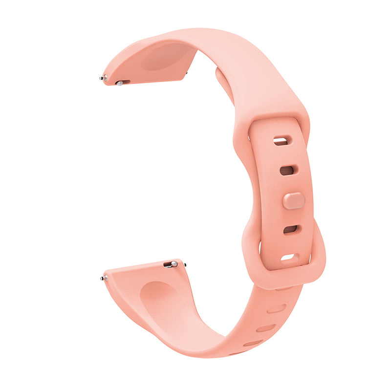 22mm Watch Strap Replacement Adjustable Silicone Wrist Band Bracelet with 8-shaped Buckle