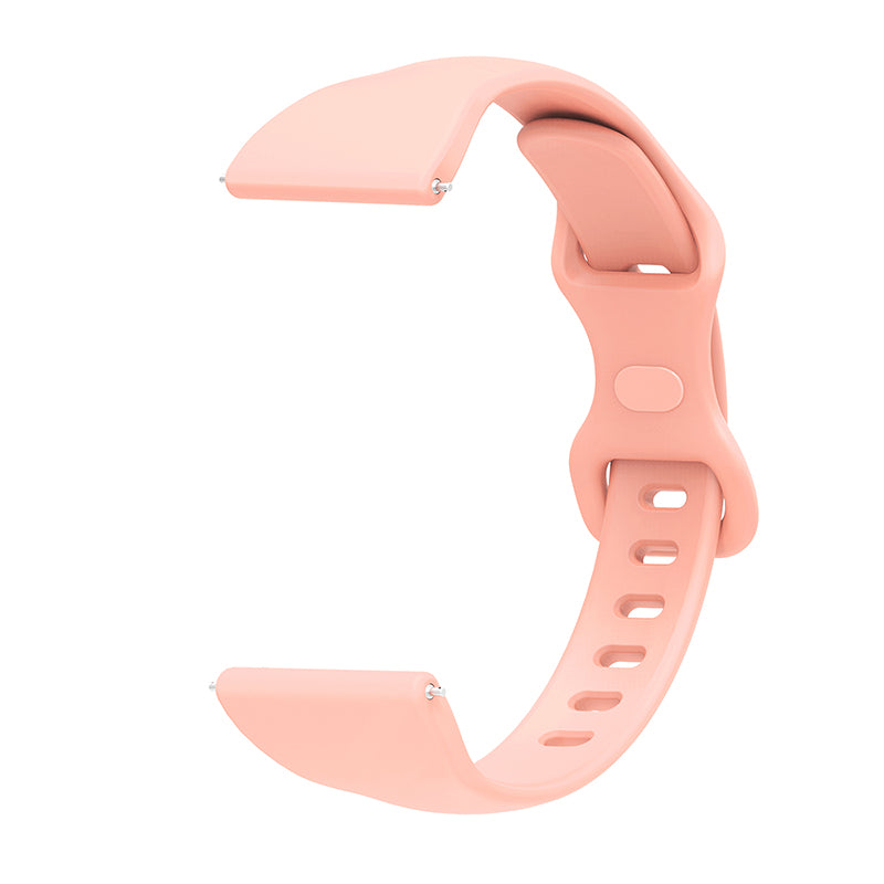 22mm Watch Strap Replacement Adjustable Silicone Wrist Band Bracelet with 8-shaped Buckle
