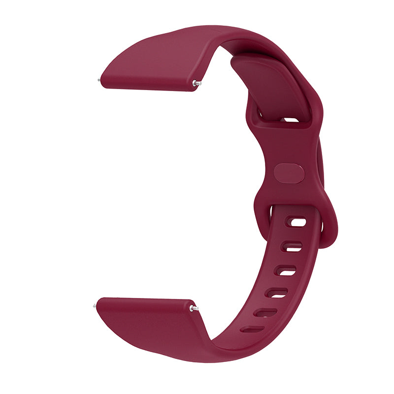 22mm Watch Strap Replacement Adjustable Silicone Wrist Band Bracelet with 8-shaped Buckle