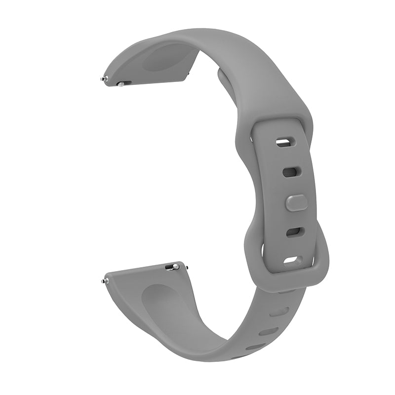 22mm Watch Strap Replacement Adjustable Silicone Wrist Band Bracelet with 8-shaped Buckle