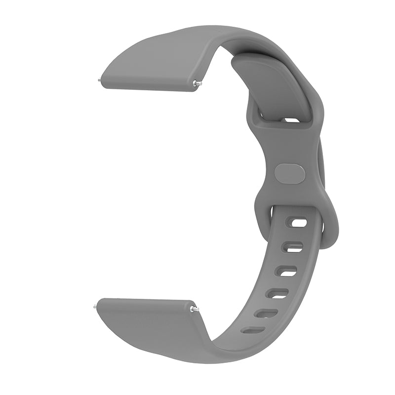 22mm Watch Strap Replacement Adjustable Silicone Wrist Band Bracelet with 8-shaped Buckle