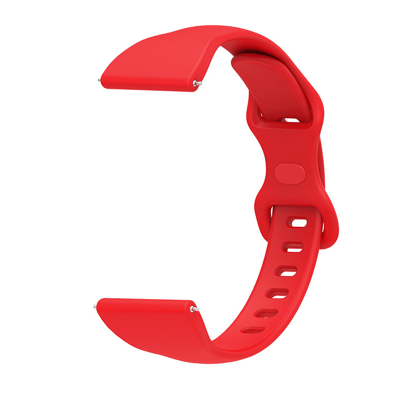 22mm Watch Strap Replacement Adjustable Silicone Wrist Band Bracelet with 8-shaped Buckle