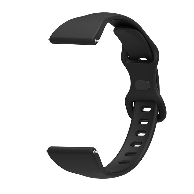 22mm Watch Strap Replacement Adjustable Silicone Wrist Band Bracelet with 8-shaped Buckle