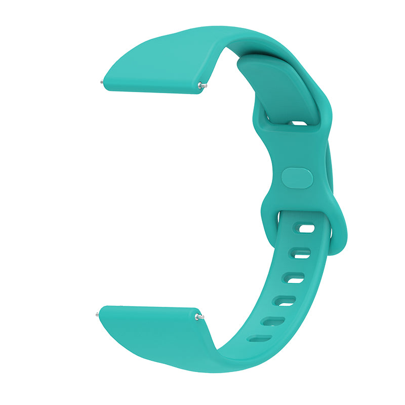 22mm Watch Strap Replacement Adjustable Silicone Wrist Band Bracelet with 8-shaped Buckle