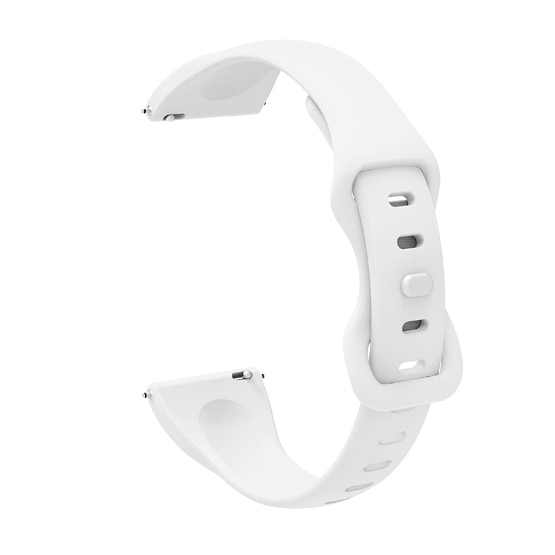 22mm Watch Strap Replacement Adjustable Silicone Wrist Band Bracelet with 8-shaped Buckle