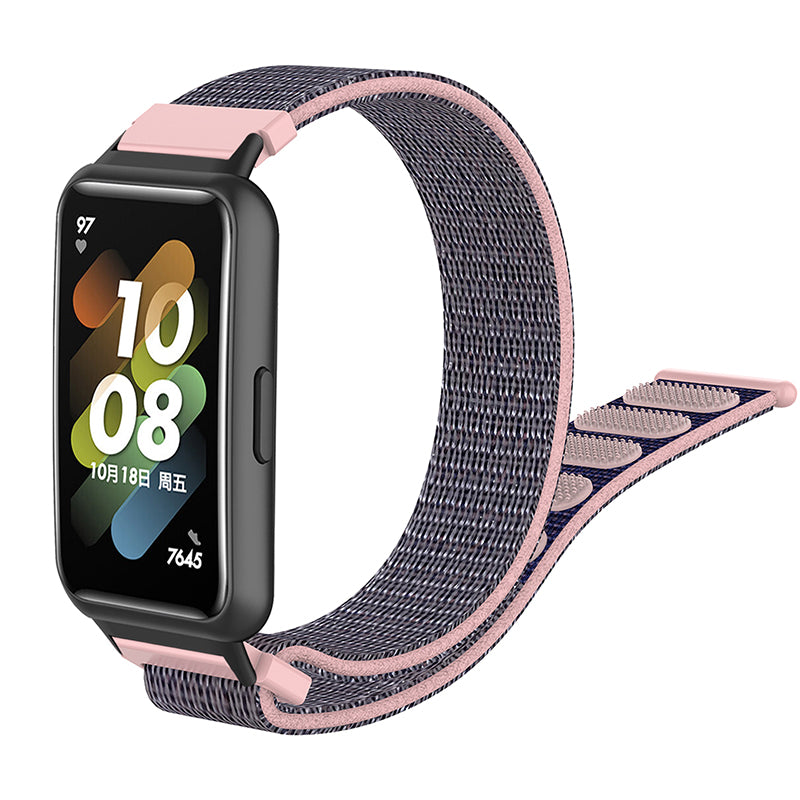 For Huawei Band 7 Soft Nylon Watch Band Adjustable Loop Fastener Sport Strap Wristband Replacement