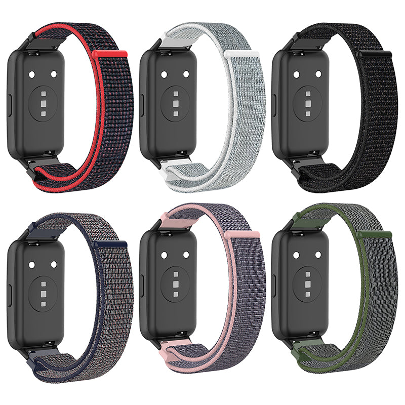 For Huawei Band 7 Soft Nylon Watch Band Adjustable Loop Fastener Sport Strap Wristband Replacement