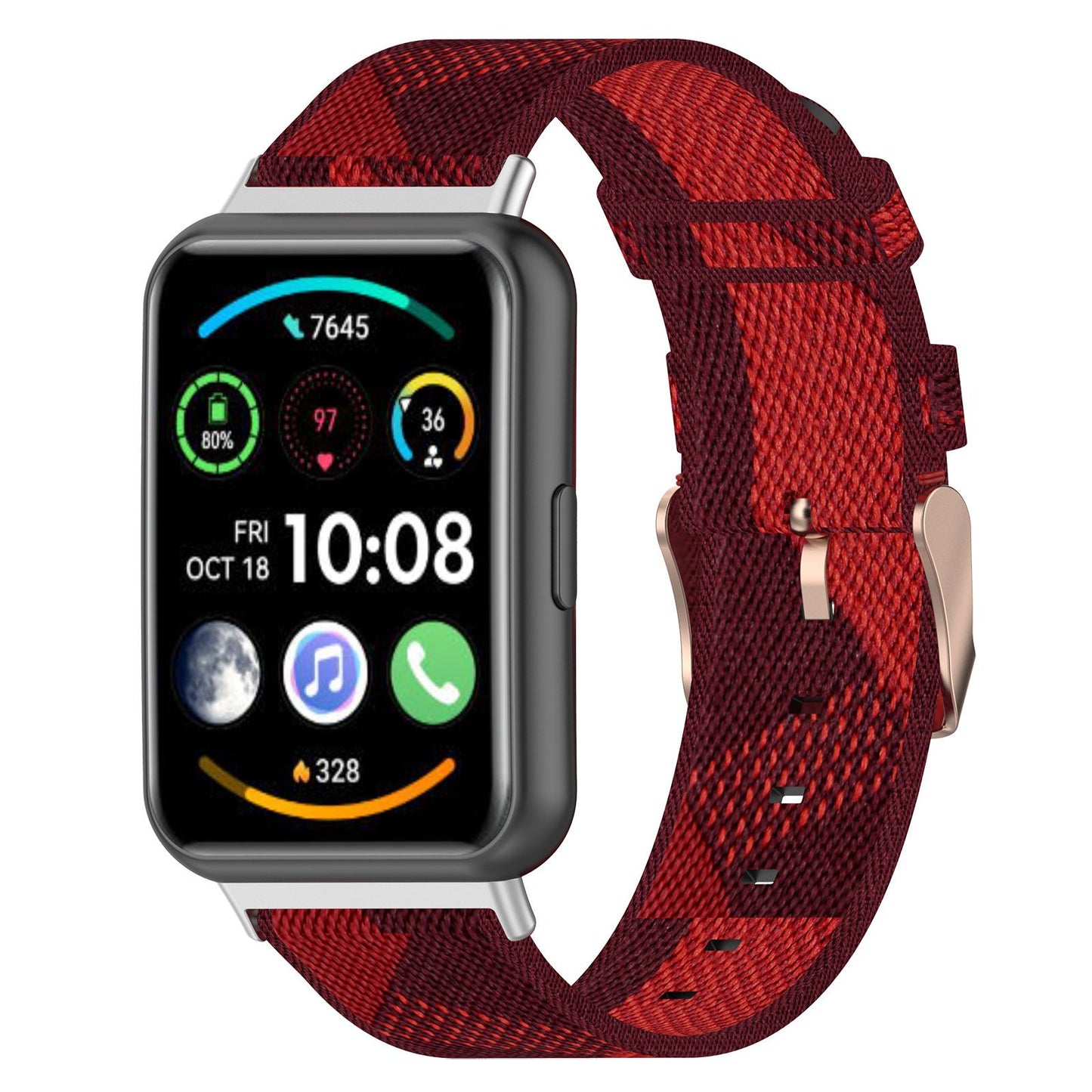 For Huawei Watch Fit 2 Watch Strap with Buckle Nylon Wrist Band Sports Watch 20mm Quick Release Watchband