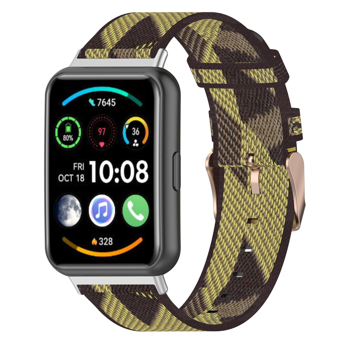 For Huawei Watch Fit 2 Watch Strap with Buckle Nylon Wrist Band Sports Watch 20mm Quick Release Watchband