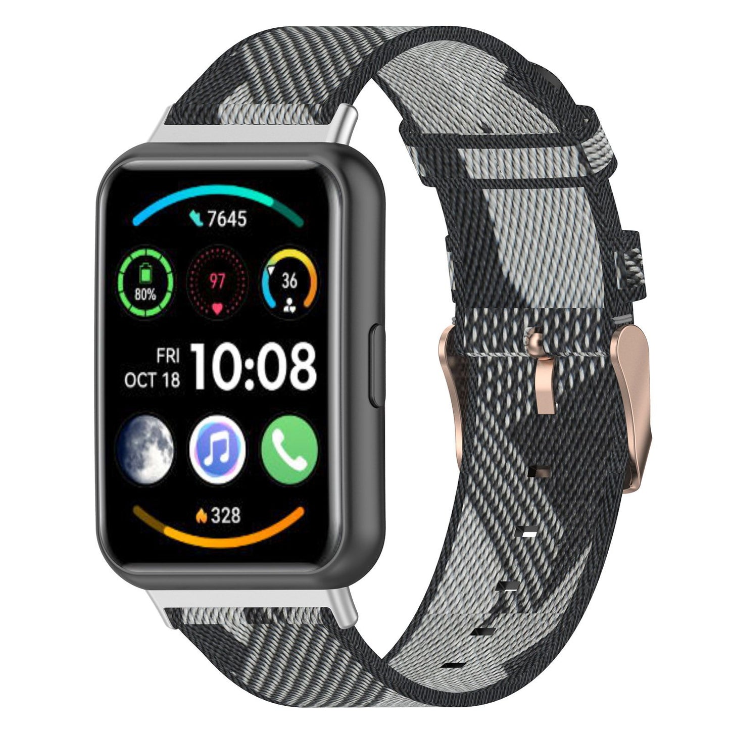 For Huawei Watch Fit 2 Watch Strap with Buckle Nylon Wrist Band Sports Watch 20mm Quick Release Watchband