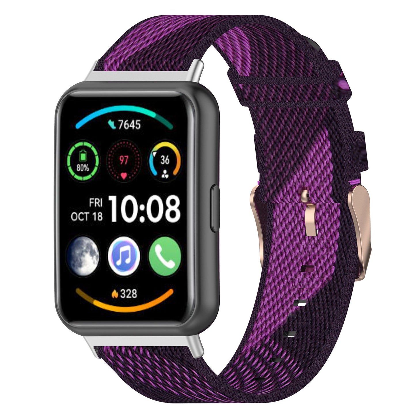 For Huawei Watch Fit 2 Watch Strap with Buckle Nylon Wrist Band Sports Watch 20mm Quick Release Watchband