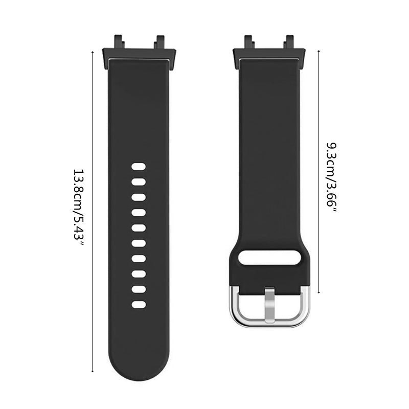 For Huami Amazfit T-Rex 2 Silicone Watch Strap Adjustable Wrist Band with Square Pin Buckle