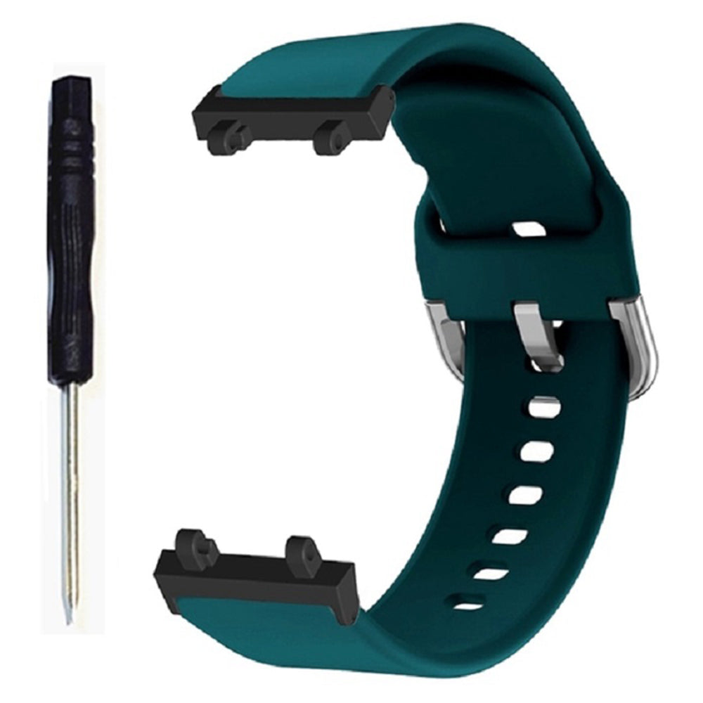 For Huami Amazfit T-Rex 2 Silicone Watch Strap Adjustable Wrist Band with Square Pin Buckle