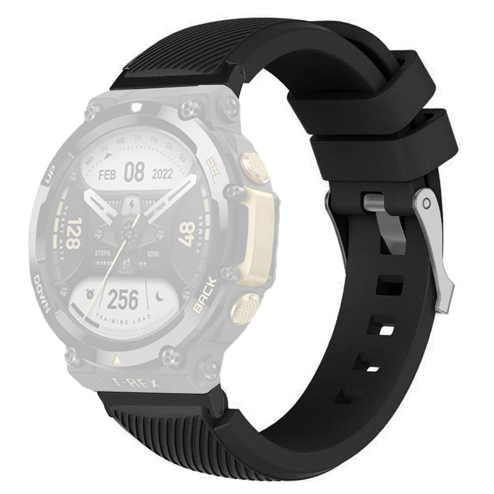 For Huami Amazfit T-Rex 2 Twill Texture Watch Band Replacement Watch Strap Universal 22mm Silicone Watchband