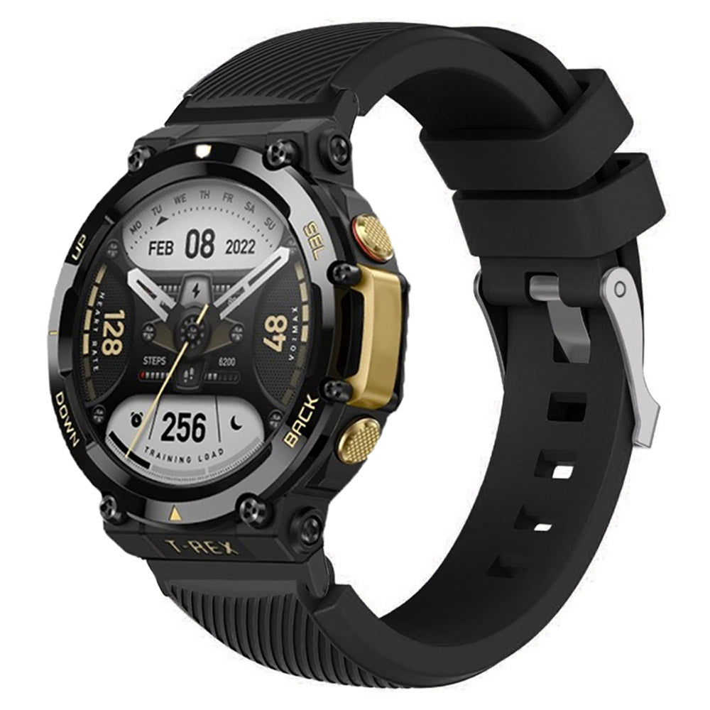 For Huami Amazfit T-Rex 2 Twill Texture Watch Band Replacement Watch Strap Universal 22mm Silicone Watchband