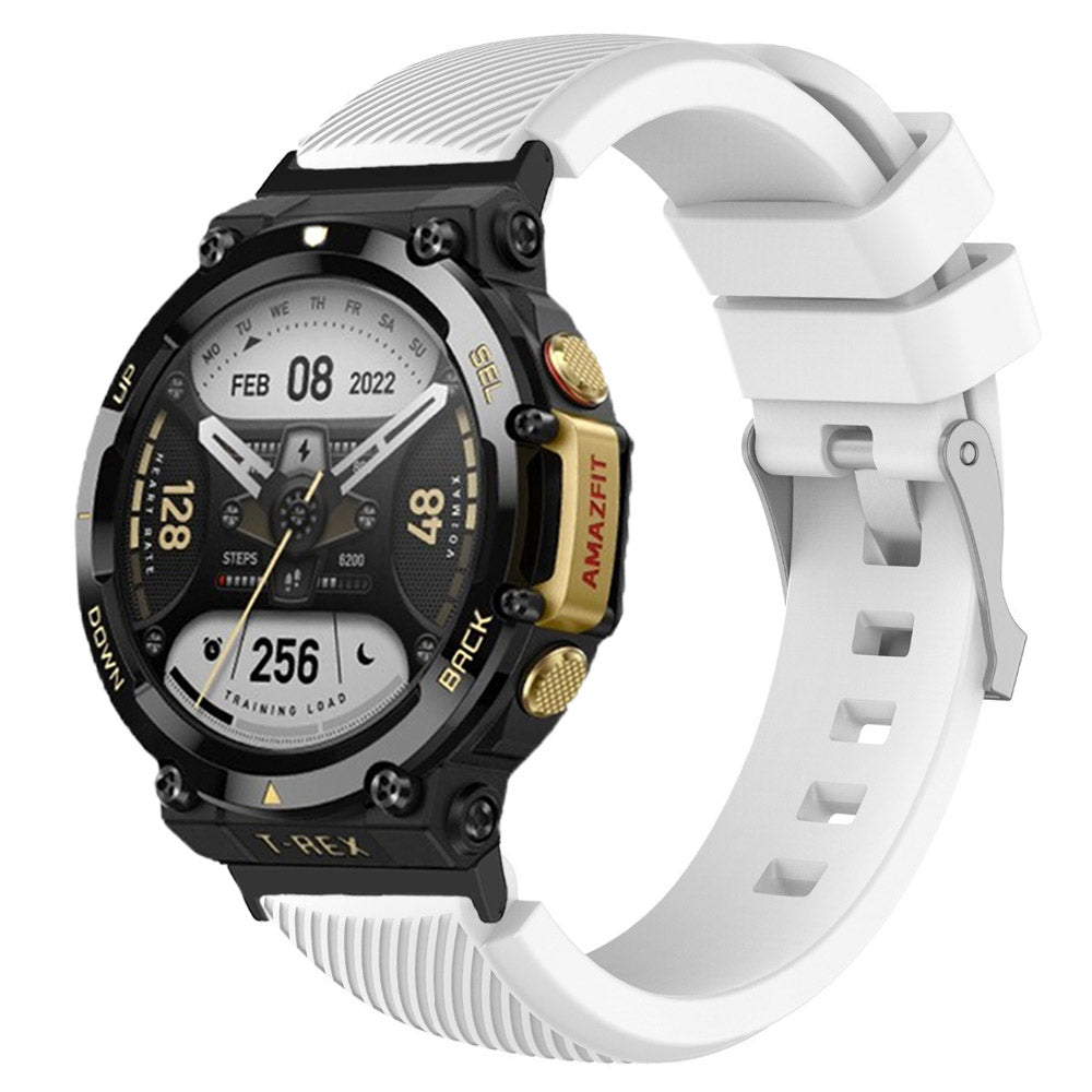 For Huami Amazfit T-Rex 2 Twill Texture Watch Band Replacement Watch Strap Universal 22mm Silicone Watchband