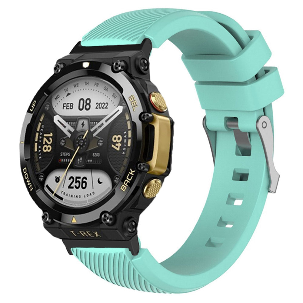 For Huami Amazfit T-Rex 2 Twill Texture Watch Band Replacement Watch Strap Universal 22mm Silicone Watchband