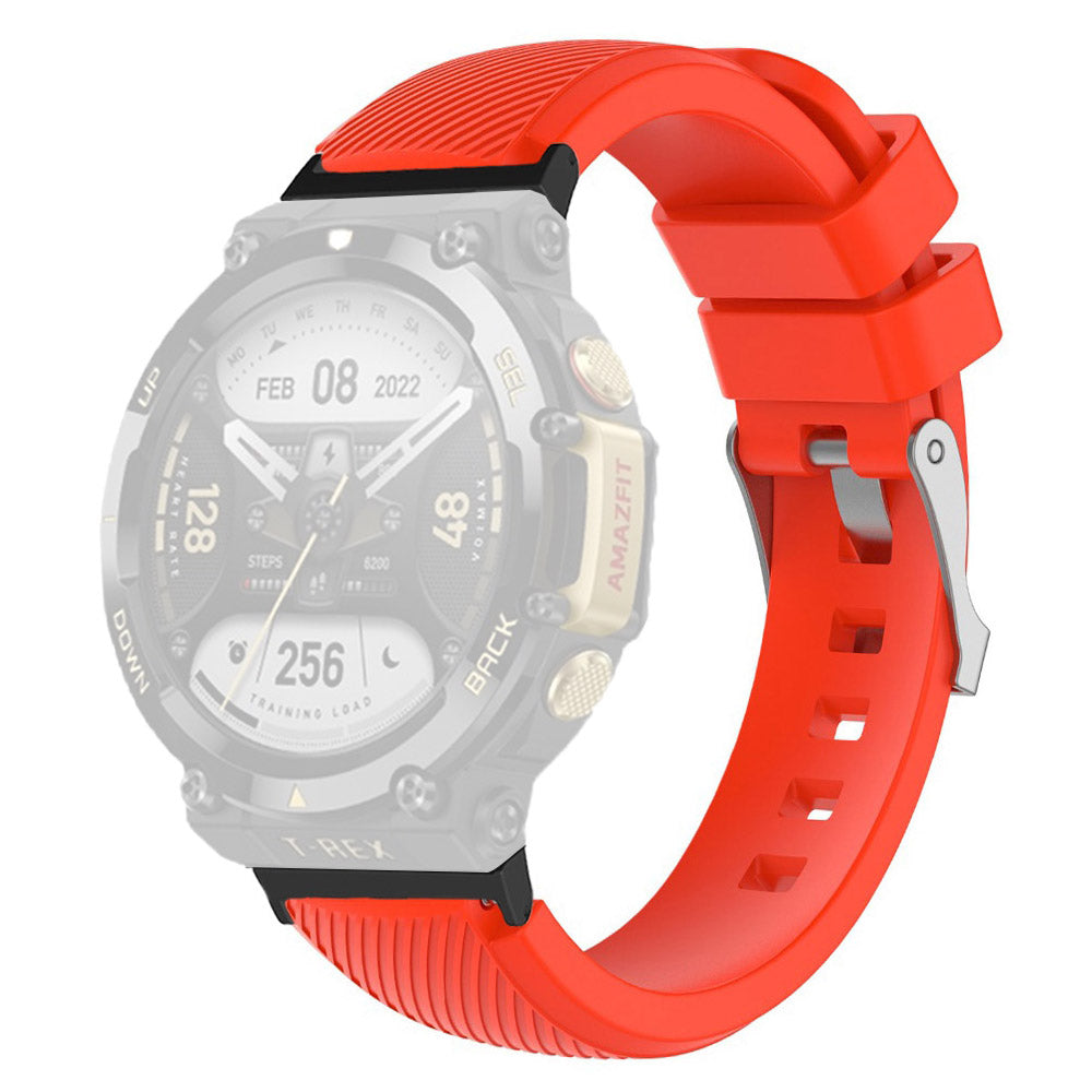 For Huami Amazfit T-Rex 2 Twill Texture Watch Band Replacement Watch Strap Universal 22mm Silicone Watchband