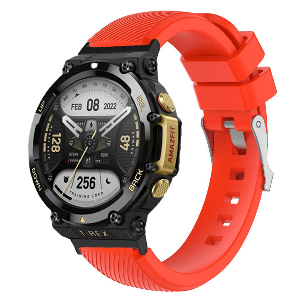 For Huami Amazfit T-Rex 2 Twill Texture Watch Band Replacement Watch Strap Universal 22mm Silicone Watchband