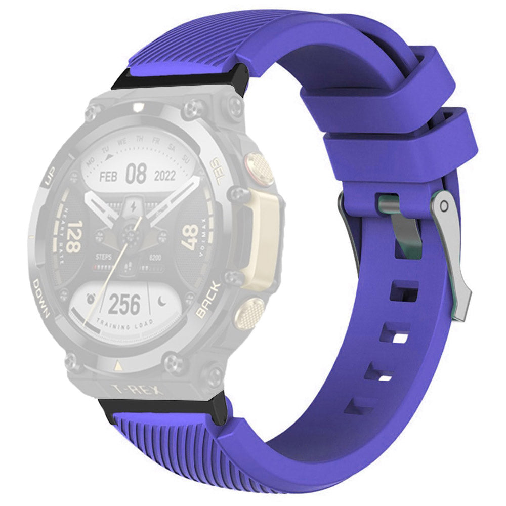 For Huami Amazfit T-Rex 2 Twill Texture Watch Band Replacement Watch Strap Universal 22mm Silicone Watchband