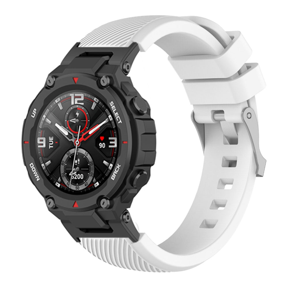 For Huami Amazfit T-Rex / T-Rex Pro / Ares Twill Texture Watch Band Silicone Watch Strap Universal 22mm Replacement Watchband