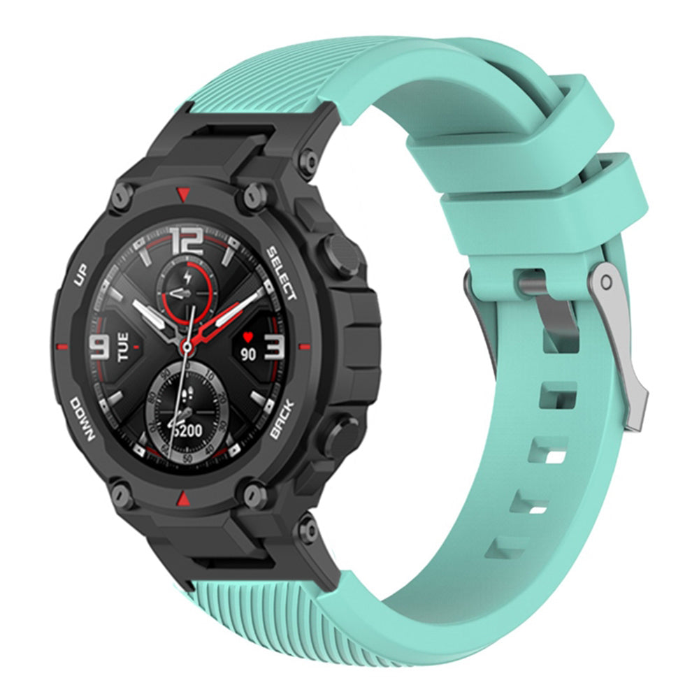 For Huami Amazfit T-Rex / T-Rex Pro / Ares Twill Texture Watch Band Silicone Watch Strap Universal 22mm Replacement Watchband