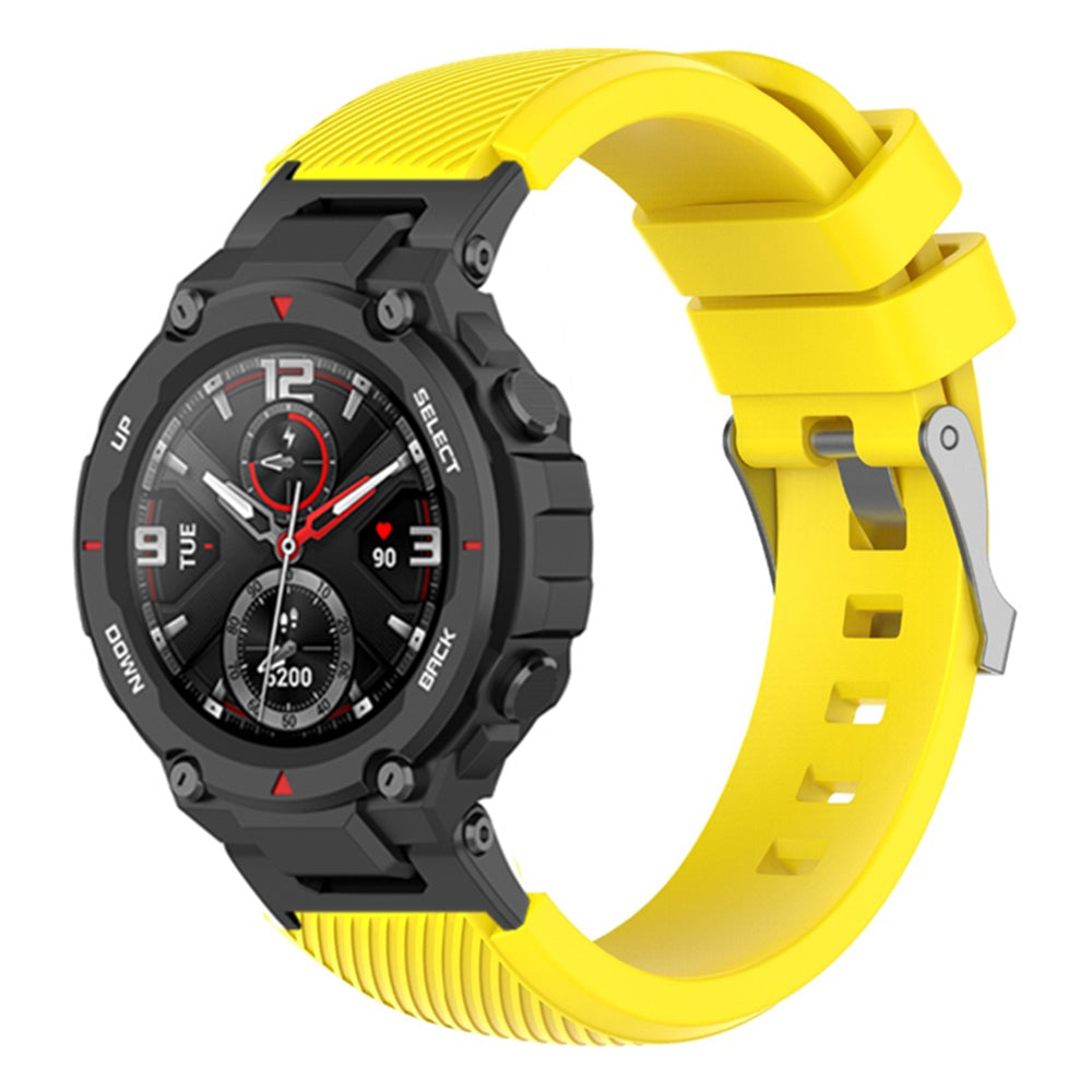 For Huami Amazfit T-Rex / T-Rex Pro / Ares Twill Texture Watch Band Silicone Watch Strap Universal 22mm Replacement Watchband