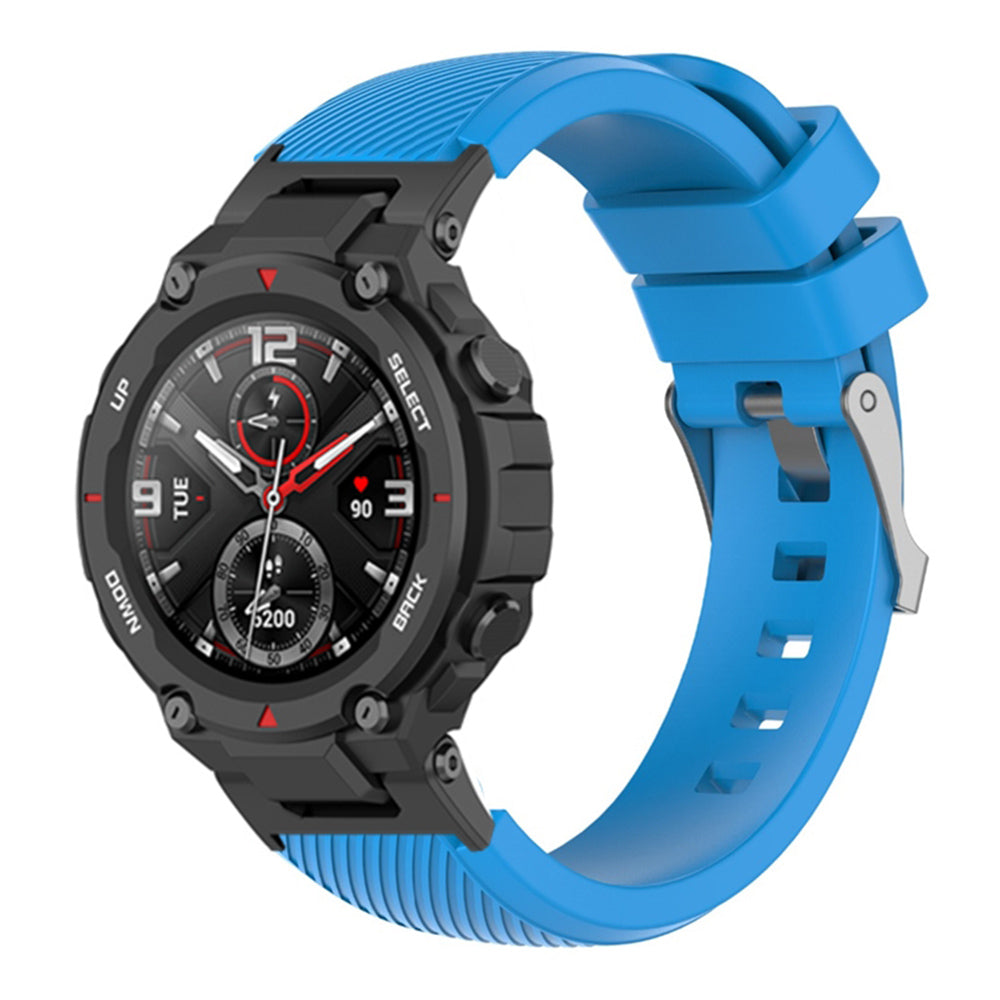 For Huami Amazfit T-Rex / T-Rex Pro / Ares Twill Texture Watch Band Silicone Watch Strap Universal 22mm Replacement Watchband