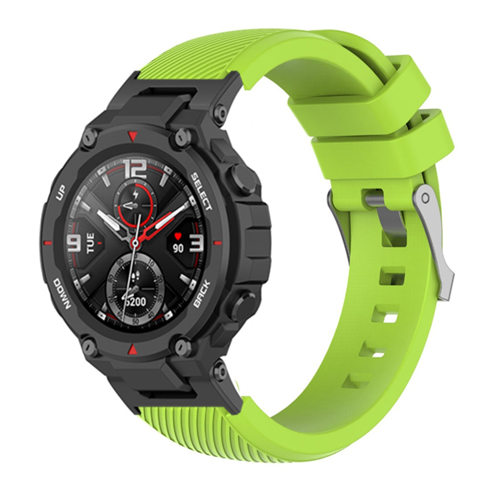 For Huami Amazfit T-Rex / T-Rex Pro / Ares Twill Texture Watch Band Silicone Watch Strap Universal 22mm Replacement Watchband