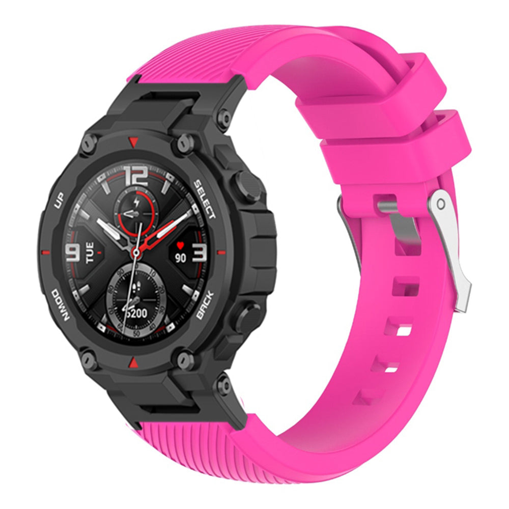For Huami Amazfit T-Rex / T-Rex Pro / Ares Twill Texture Watch Band Silicone Watch Strap Universal 22mm Replacement Watchband