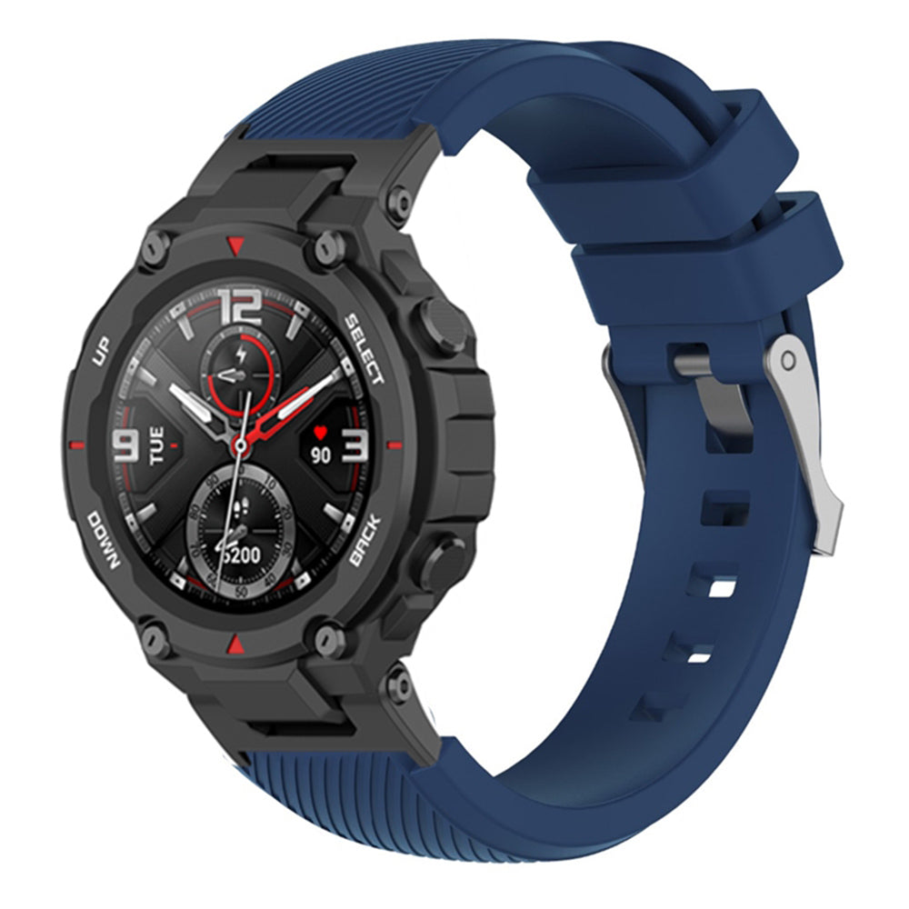 For Huami Amazfit T-Rex / T-Rex Pro / Ares Twill Texture Watch Band Silicone Watch Strap Universal 22mm Replacement Watchband