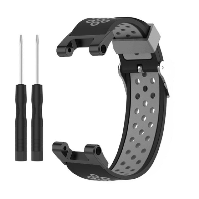 For Huami Amazfit T-Rex / T-Rex Pro / Ares, Dual-Color 22mm Watch Band Silicone Watch Strap Replacement Watchband with Multi-Hole Design