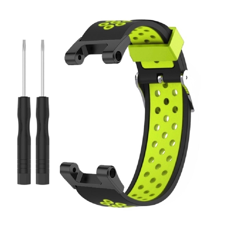 For Huami Amazfit T-Rex / T-Rex Pro / Ares, Dual-Color 22mm Watch Band Silicone Watch Strap Replacement Watchband with Multi-Hole Design