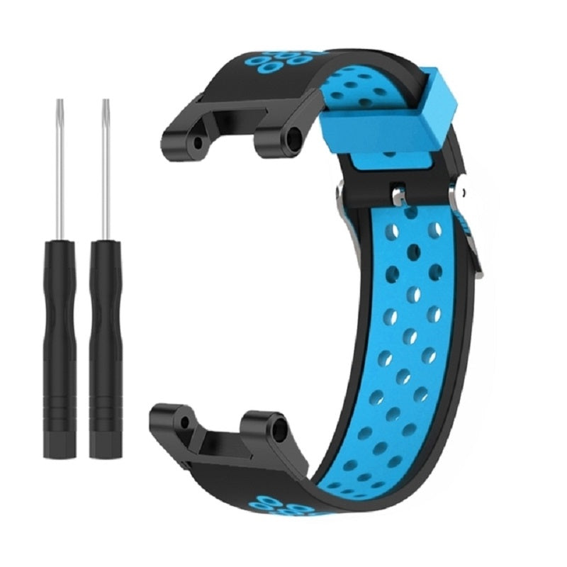 For Huami Amazfit T-Rex / T-Rex Pro / Ares, Dual-Color 22mm Watch Band Silicone Watch Strap Replacement Watchband with Multi-Hole Design