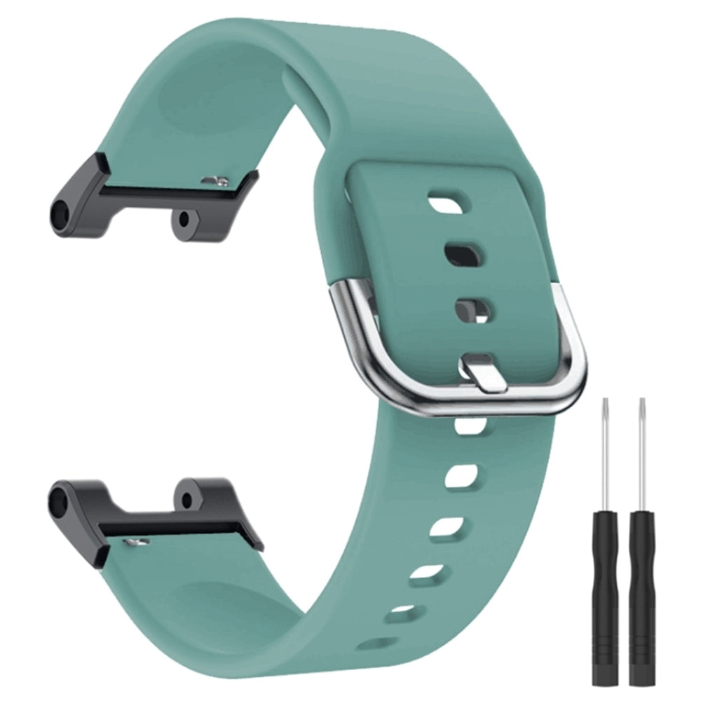 For Huami Amazfit T-Rex / T-Rex Pro / Ares, Universal 22mm Watch Band Silicone Watch Strap Replacement Watchband with Square Buckle
