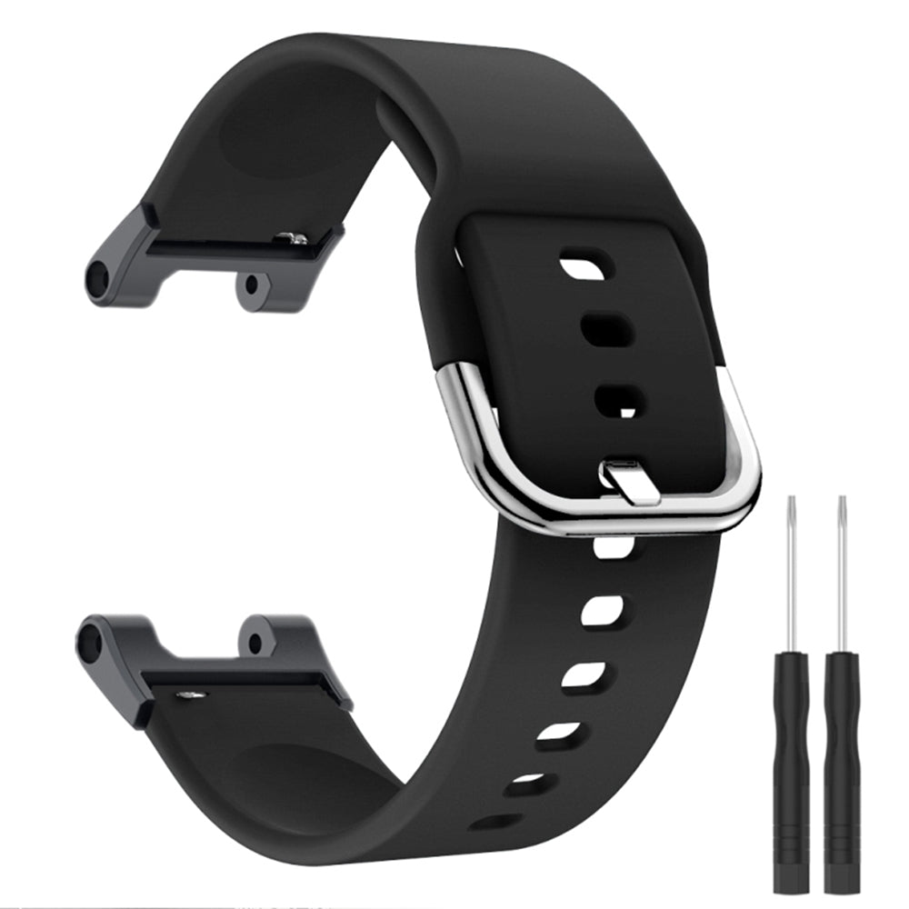 For Huami Amazfit T-Rex / T-Rex Pro / Ares, Universal 22mm Watch Band Silicone Watch Strap Replacement Watchband with Square Buckle