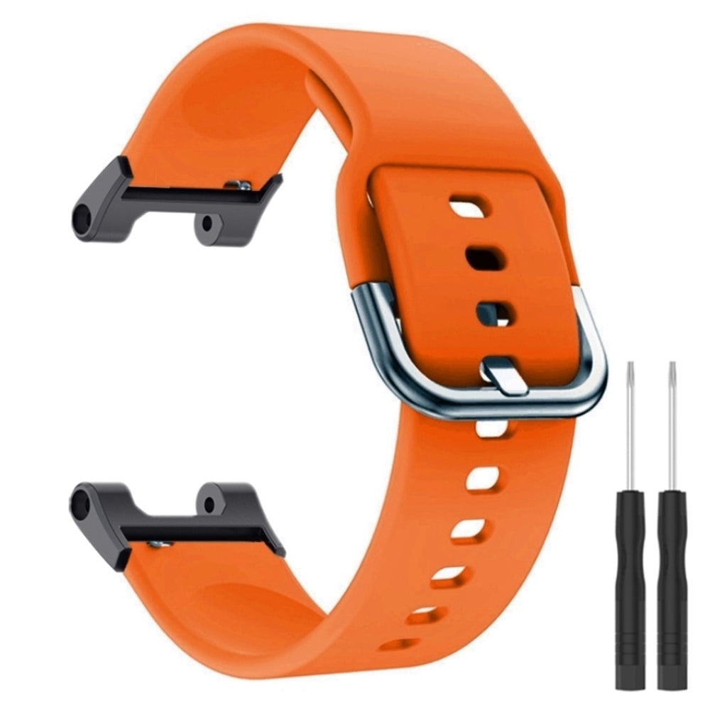 For Huami Amazfit T-Rex / T-Rex Pro / Ares, Universal 22mm Watch Band Silicone Watch Strap Replacement Watchband with Square Buckle