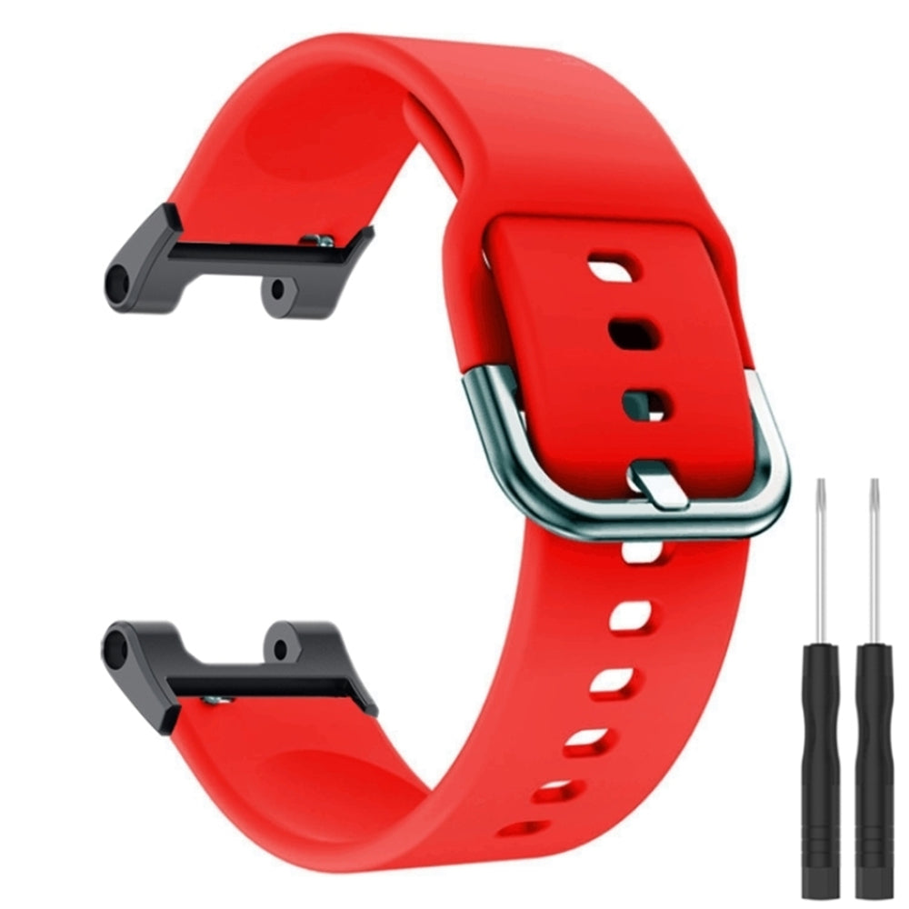 For Huami Amazfit T-Rex / T-Rex Pro / Ares, Universal 22mm Watch Band Silicone Watch Strap Replacement Watchband with Square Buckle