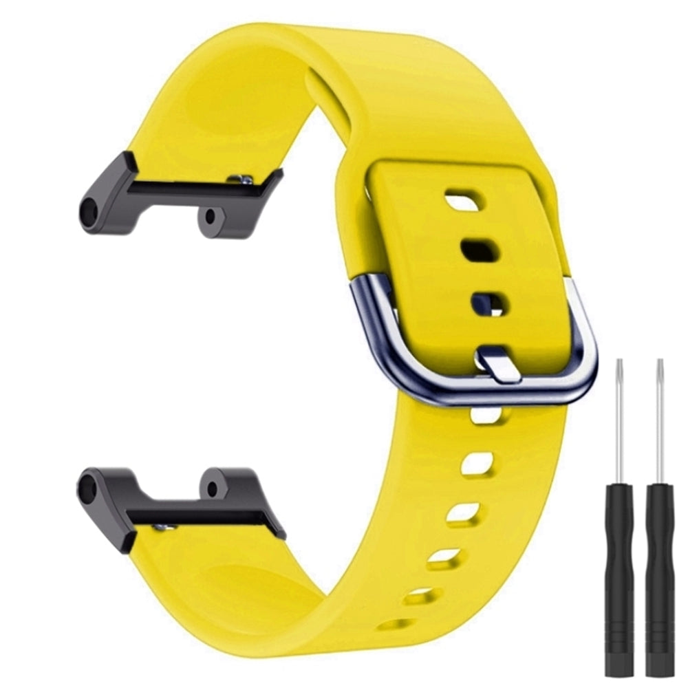 For Huami Amazfit T-Rex / T-Rex Pro / Ares, Universal 22mm Watch Band Silicone Watch Strap Replacement Watchband with Square Buckle
