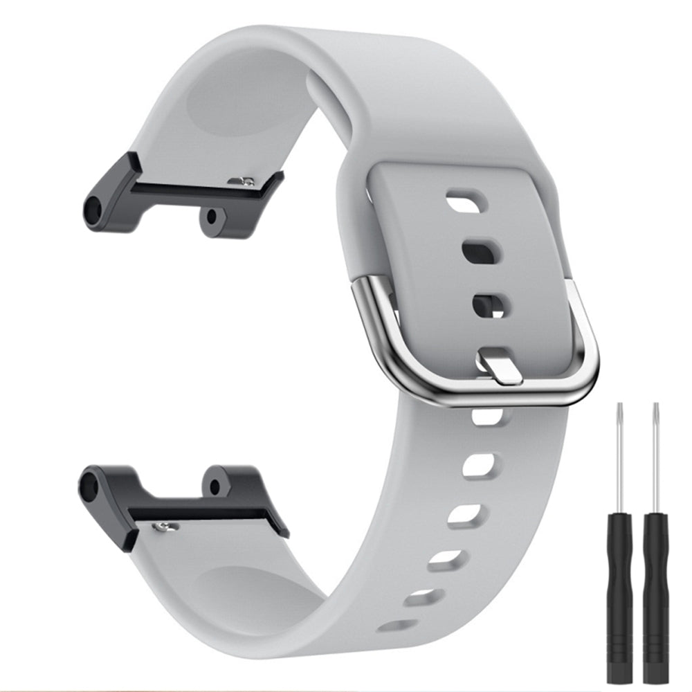For Huami Amazfit T-Rex / T-Rex Pro / Ares, Universal 22mm Watch Band Silicone Watch Strap Replacement Watchband with Square Buckle