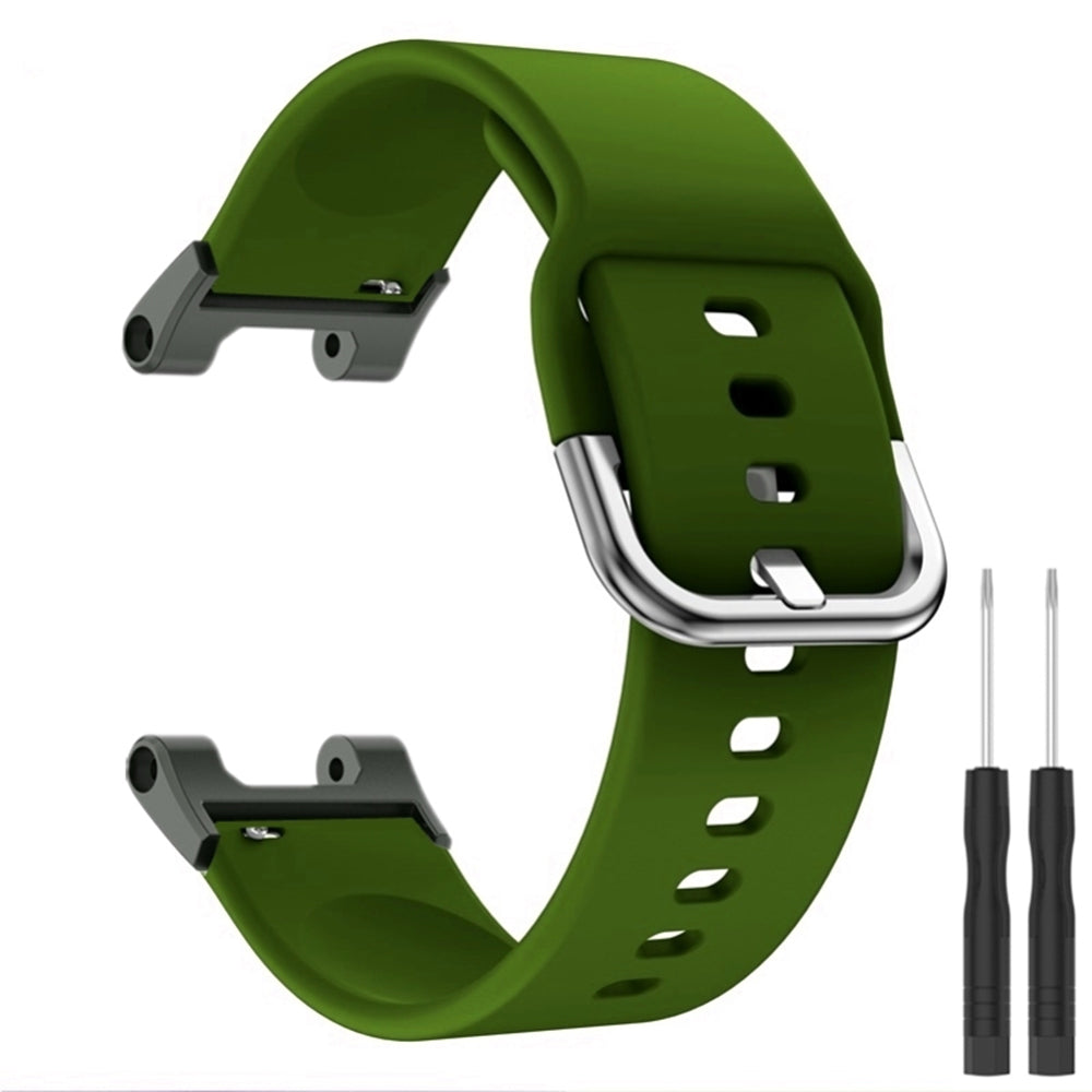 For Huami Amazfit T-Rex / T-Rex Pro / Ares, Universal 22mm Watch Band Silicone Watch Strap Replacement Watchband with Square Buckle