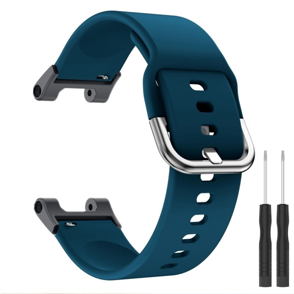 For Huami Amazfit T-Rex / T-Rex Pro / Ares, Universal 22mm Watch Band Silicone Watch Strap Replacement Watchband with Square Buckle