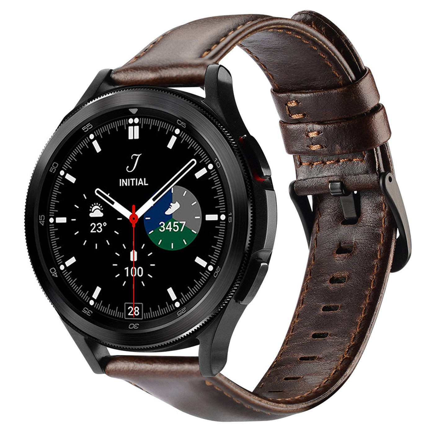 DUX DUCIS For Samsung Galaxy Watch3 41mm / Watch Active / Watch Active2 40mm / Huawei Watch GT 3 42mm PU Leather Watch Strap 20mm Replacement Business Bands Wristband