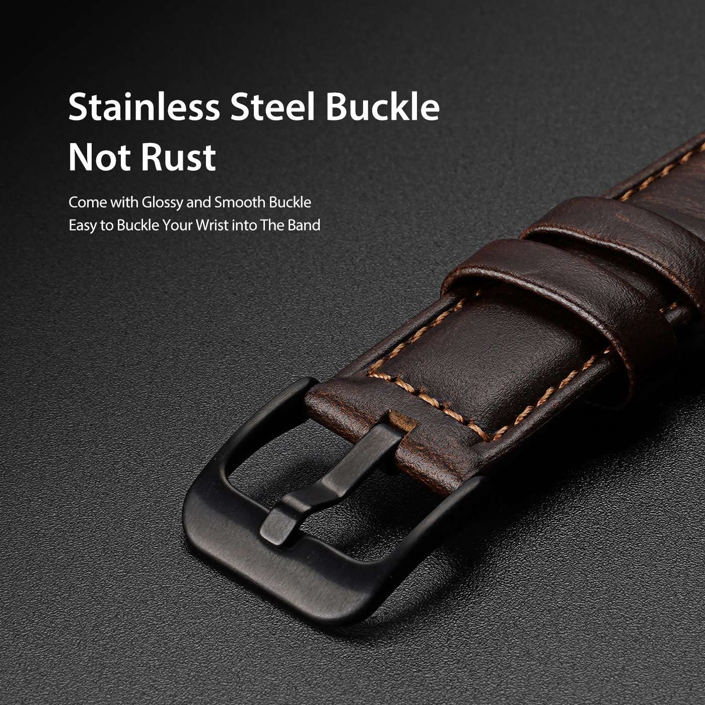 DUX DUCIS For Samsung Galaxy Watch3 41mm / Watch Active / Watch Active2 40mm / Huawei Watch GT 3 42mm PU Leather Watch Strap 20mm Replacement Business Bands Wristband
