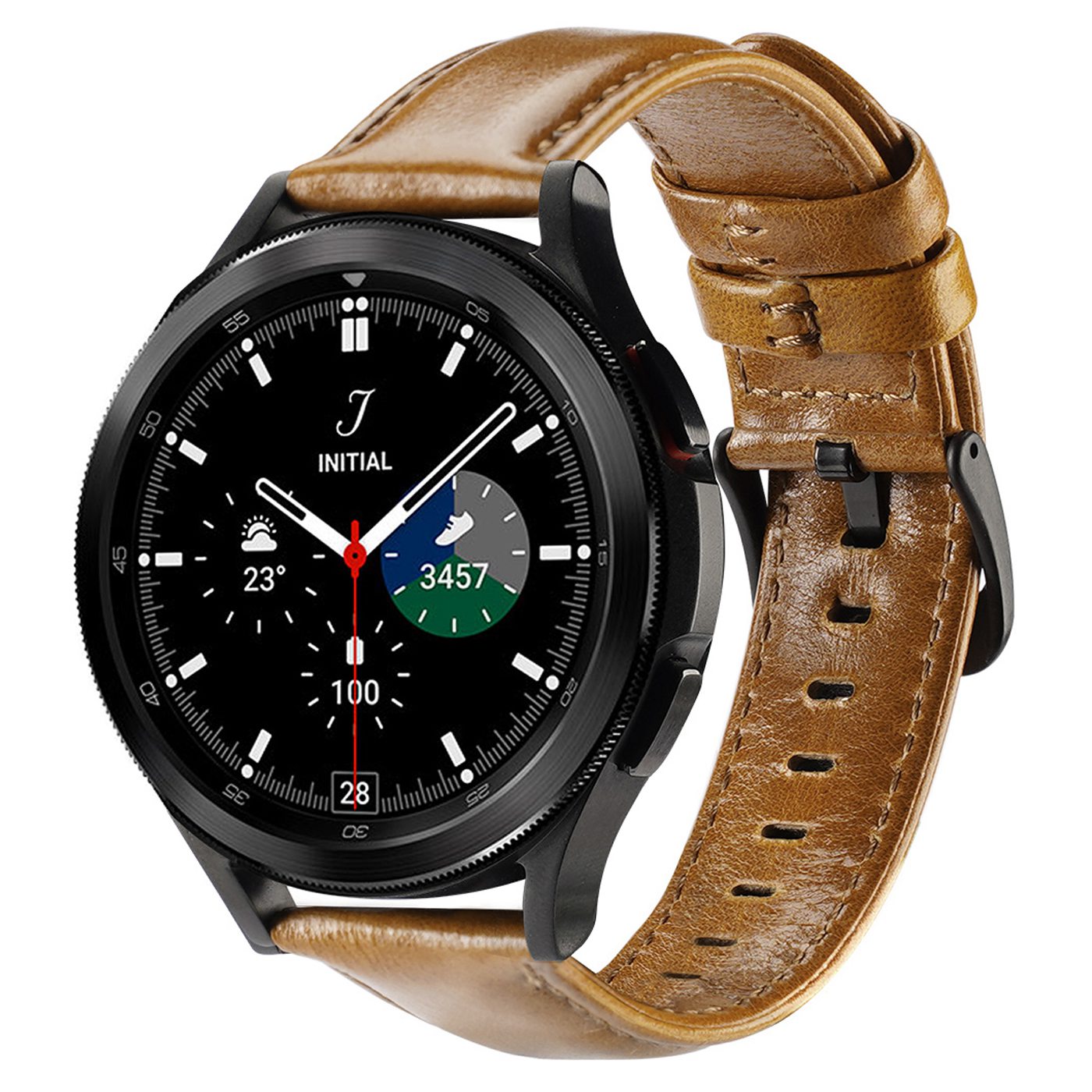 DUX DUCIS For Samsung Galaxy Watch3 41mm / Watch Active / Watch Active2 40mm / Huawei Watch GT 3 42mm PU Leather Watch Strap 20mm Replacement Business Bands Wristband