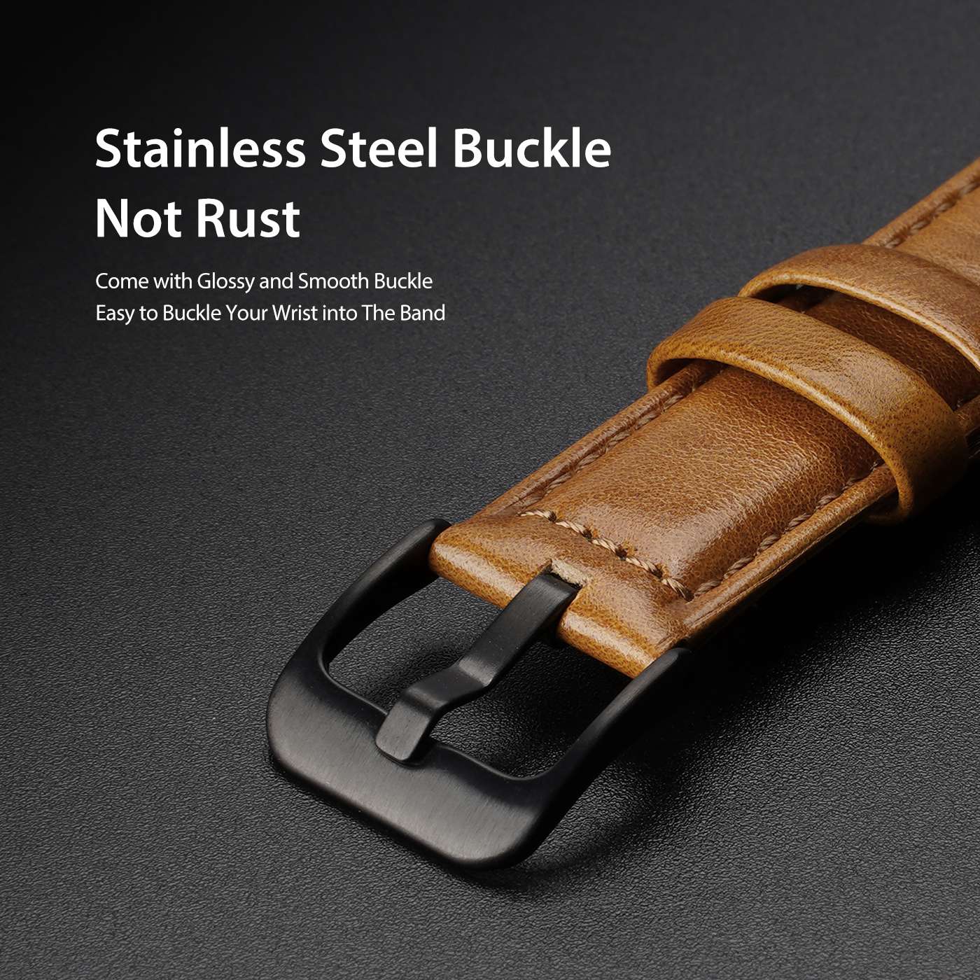 DUX DUCIS For Samsung Galaxy Watch3 41mm / Watch Active / Watch Active2 40mm / Huawei Watch GT 3 42mm PU Leather Watch Strap 20mm Replacement Business Bands Wristband