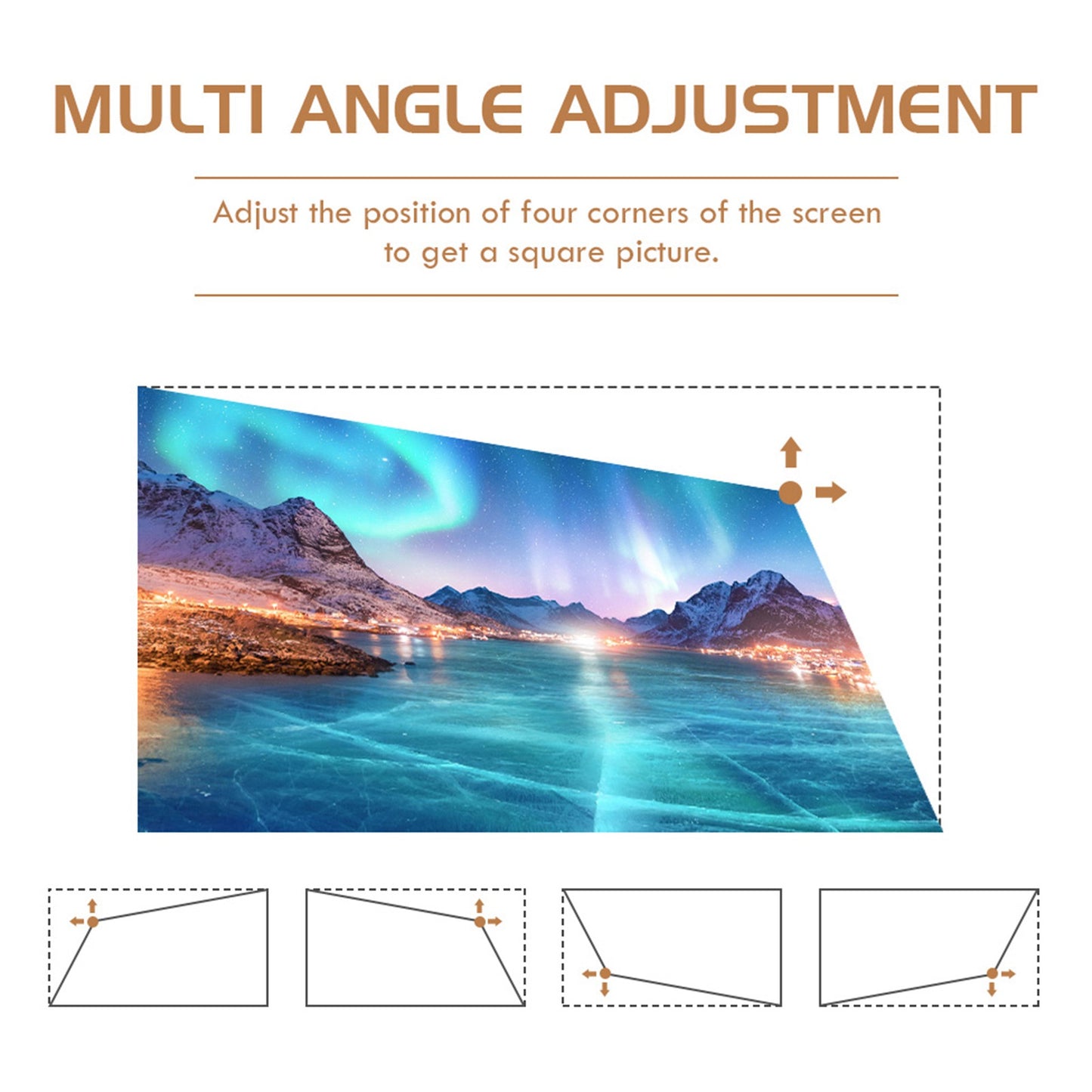 P16 2GB+16GB 4K 3D Video Projector Android 9.0 2.4G / 5G WiFi BT5.0 Airplay Miracast Home Theater DLP Projector