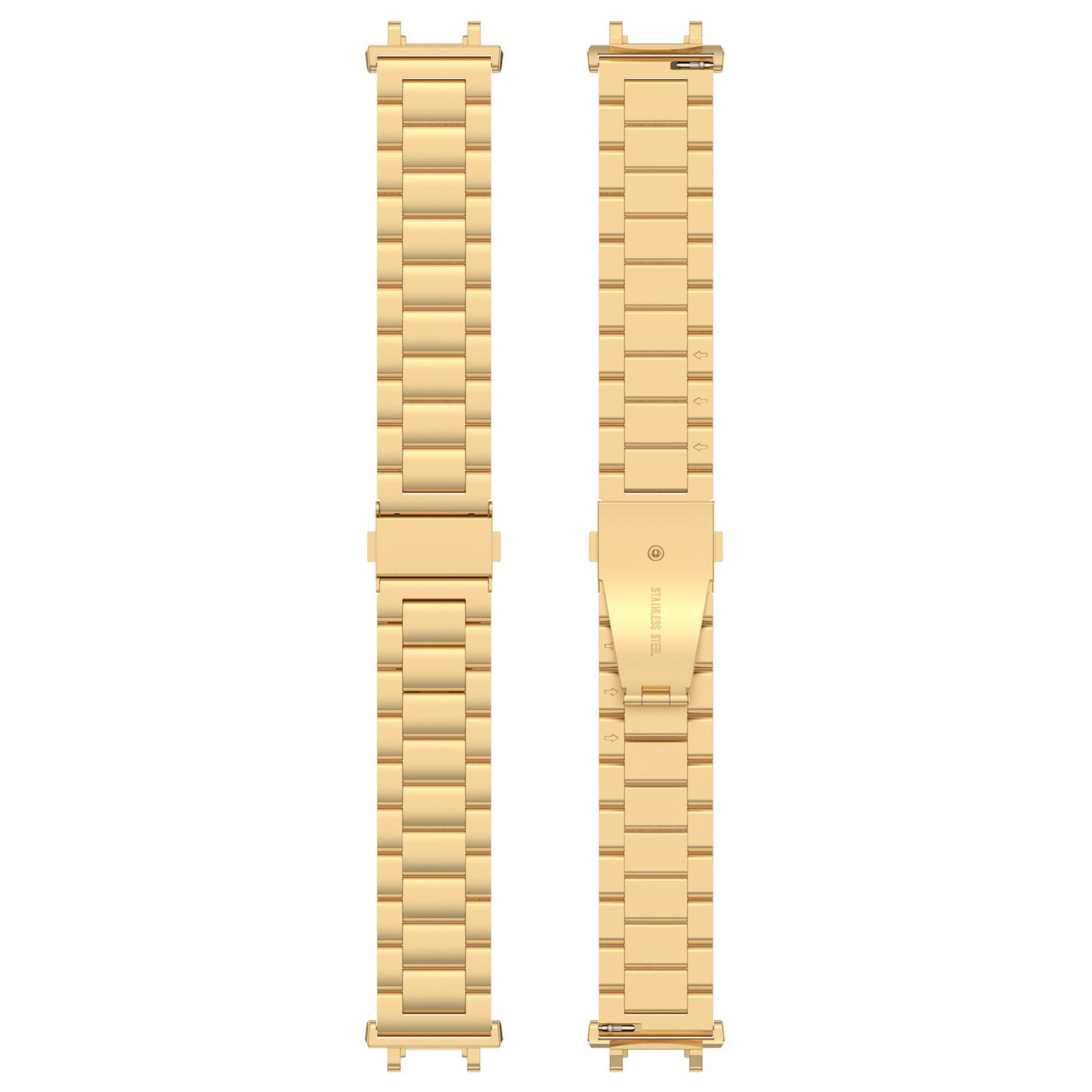 For Huami Amazfit T-Rex 2 Smart Watch Stainless Steel Watch Band Three Beads Strap Replacement with Tool