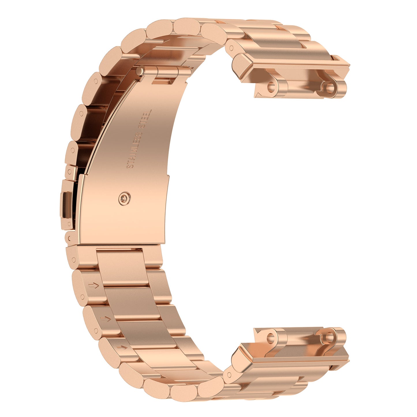 For Huami Amazfit T-Rex 2 Smart Watch Stainless Steel Watch Band Three Beads Strap Replacement with Tool